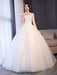 Princess Wedding Dresses Lace Beaded Ball Gowns Sleeveless Floor Length Bridal Dress
