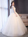 Princess Wedding Dresses Lace Beaded Ball Gowns Sleeveless Floor Length Bridal Dress
