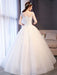 Princess Wedding Dresses Lace Beaded Ball Gowns Sleeveless Floor Length Bridal Dress