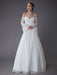 Princess Wedding Dresses Lace Off The Shoulder Long Sleeve A Line Floor Length Bridal Gown