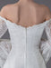 Princess Wedding Dresses Lace Off The Shoulder Long Sleeve A Line Floor Length Bridal Gown