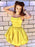 Princess Yellow Satin Short Prom Dresses, Yellow Homecoming Dresses, Short Formal Graduation Evening Dresses 