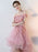 Prom Dress Pink Ball Gown Off The Shoulder Satin Fabric Sleeveless Tulle Satin Fabric Applique Pageant Dresses