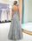 Prom Dresses Long Strapless Sequin Light Grey Floor Length Luxury Women Pageant Dress