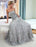 Prom Dresses Long Strapless Sequin Light Grey Floor Length Luxury Women Pageant Dress