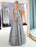 Prom Dresses Long Strapless Sequin Light Grey Floor Length Luxury Women Pageant Dress