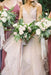 Puffy Spaghetti Straps V Neck Backless Asymmetrical Light Pink Long Wedding Dress - Wedding Dresses