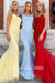 Red Spaghetti Strap Mermaid Prom Dresses with Lace Appliques Backless Formal Dress - Prom Dresses