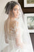Romantic Lace Satin Skirt with Long Sleeves Illusion Back Wedding Dress - Wedding Dresses