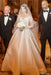 Romantic Lace Satin Skirt with Long Sleeves Illusion Back Wedding Dress - Wedding Dresses