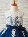 Flower Girl Dresses Jewel Neck Lace Sleeveless Knee Length Princess Silhouette Sash Kids Party Dresses