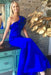 Royal Blue One Shoulder Long Prom Dress Elegant Floor Length Evening Dresses - Prom Dresses