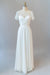 Ruffle Short Sleeve Chiffon A-line Wedding Dress - Wedding Dresses