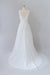 Ruffle V-neck Lace Tulle A-line Wedding Dress - Wedding Dresses