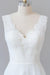 Ruffle V-neck Lace Tulle A-line Wedding Dress - Wedding Dresses