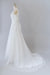 Ruffle V-neck Lace Tulle A-line Wedding Dress - Wedding Dresses