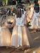Flower Girl Dresses Satin Jewel Neck Sleeveless Flowers Ankle Length Sash Kids Party Dresses