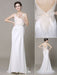 Satin Sheath Wedding Dress Plunging Neckline Bow Back Belt Lace Beading Evening Dress misshow