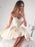 Satin Sweetheart Sleeveless A-line Short/Mini With Applique Dresses - Prom Dresses