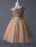 Flower Girl Dresses Champagne Sequined Tutu Pageant Dress Toddlers Cap Sleeves Tulle Short Kids Party Dresses