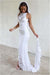 Sexy Mermaid Jewel Lace Backless With Court Train Beach Wedding Dress - Wedding Dresses