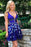 Sexy Royal Blue A-Line V-Neck Backless Short Prom Homecoming Dress - Prom Dresses