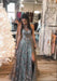 Sexy Sweetheart Aline Prom Dress Spaghetti Straps Floral Lace Evening Dress with Side Slit - Prom Dresses