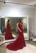 Sexy Trumpet Red Strapless Sweep Train Lace Prom Dress Long Formal Gown - Prom Dresses