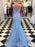 Sheath/Column Spaghetti Straps Sleeveless Tulle Sequin Sweep/Brush Train Dresses - Prom Dresses