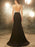 Sheath/Column V-neck Beading Sleeveless Sweep/Brush Train Spandex Dresses - Prom Dresses