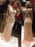 Sheath/Column V-neck Sleeveless Applique Sweep/Brush Train Satin Dresses - Prom Dresses