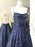 Shiny A Line Open Back Navy Blue Long Prom Dresses, y Backless Navy Blue Formal Evening Dresses