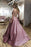 Shiny Open Back Thin Strap Pink Long Prom Dresses, Backless Pink Formal Evening Dresses