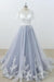 Short Sleeve Appliques Tulle A-line Wedding Dress - Wedding Dresses