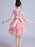 Flower Girl Dresses Jewel Neck Tulle Short Sleeves Knee-Length Princess Silhouette Embroidered Kids Social Party Dresses