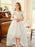 Flower Girl Dresses White Jewel Neck Short Sleeves Lace Formal Kids Pageant Dresses