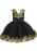 Flower Girl Dresses V-Neck Tulle Short Sleeves Knee Length Princess Silhouette Embroidered Kids Party Dresses