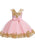 Flower Girl Dresses V-Neck Tulle Short Sleeves Knee Length Princess Silhouette Embroidered Kids Party Dresses