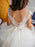 Flower Girl Dresses Jewel Neck Short Sleeves Tiered Kids Pageant Dresses