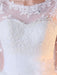 Short Wedding Dresses White Half Sleeve Lace Applique Tea Length Bridal Dress