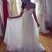 Simple A-Line Appliques Ivory Chiffon Beach Wedding Dress - Wedding Dresses