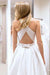 Simple A-Line Criss Cross Back Satin with Pockets Cheap Wedding Dress - Wedding Dresses