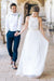 Simple Jewel Sleeveless Gown Lace Top Tulle Beach Wedding Dress - Wedding Dresses