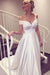 Simple Satin Off-the-shoulder Sexy Sweep Train Beach Wedding Dress - Wedding Dresses