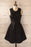 Simple Satin Short Homecoming Dress Cheap Black Sleeveless Mini Prom Dresses - Prom Dresses