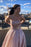 Simple Strapless Pink Long Prom Dresses, Shiny Pink Formal Graduation Evening Dresses 