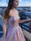 Simple Strapless Pink Long Prom Dresses Shiny Pink Formal Graduation Evening Dresses - Prom Dress