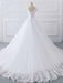 Simple V-Neck Lace-Up Ruffles Ball Gown Wedding Dresses - wedding dresses