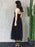 Simple V Neck Open Back Black Tea Length Prom Homecoming Dresses, Thin Straps Black Formal Graduation Evening Dresses