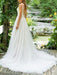 Simple Wedding Dress 2021 a line V Neck Sleeveless floor length Beach Bridal Dresses With Train